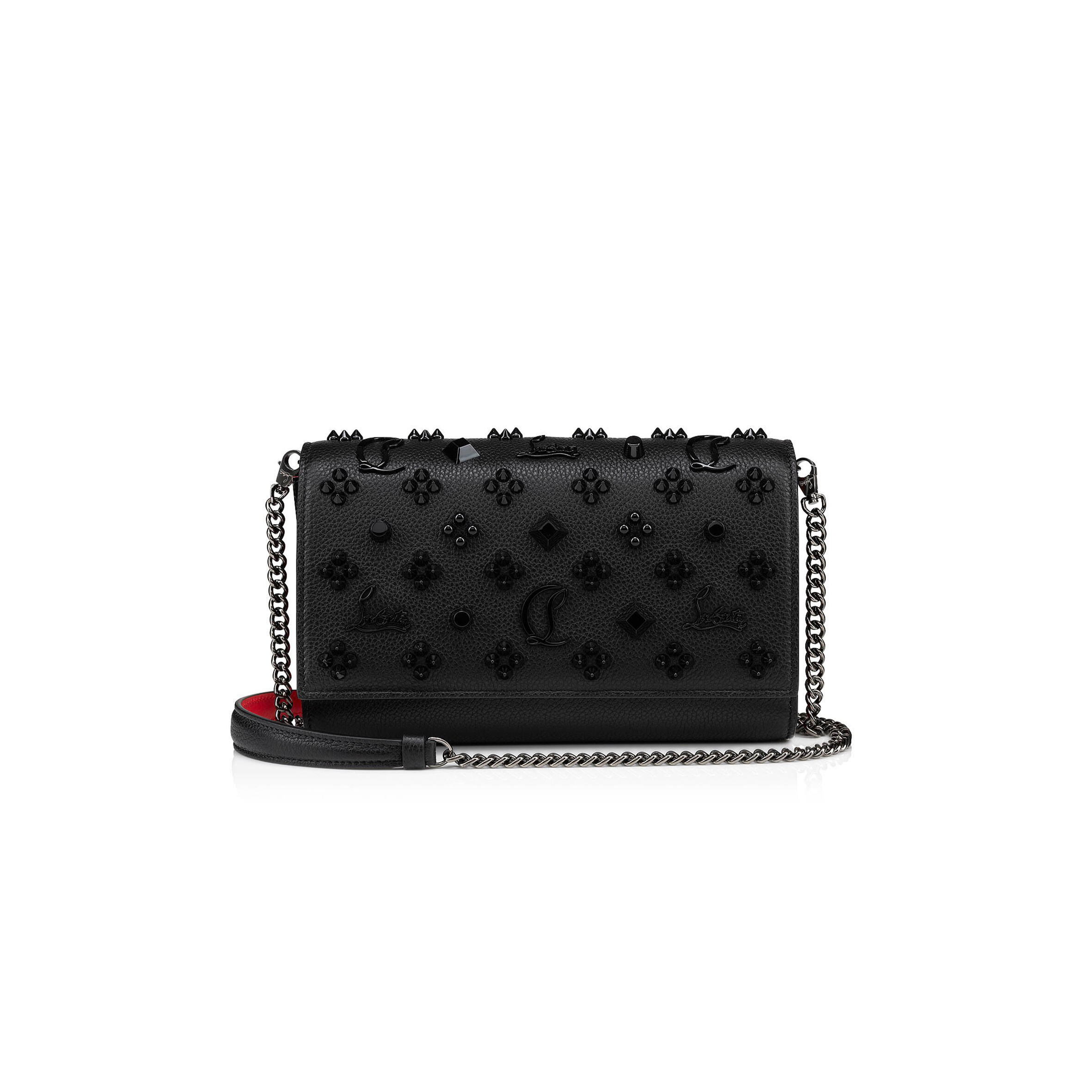 Chr1st1an louboutin paloma clutch grained calf leather and spikes 1175018b253 (23*14.5*5cm)